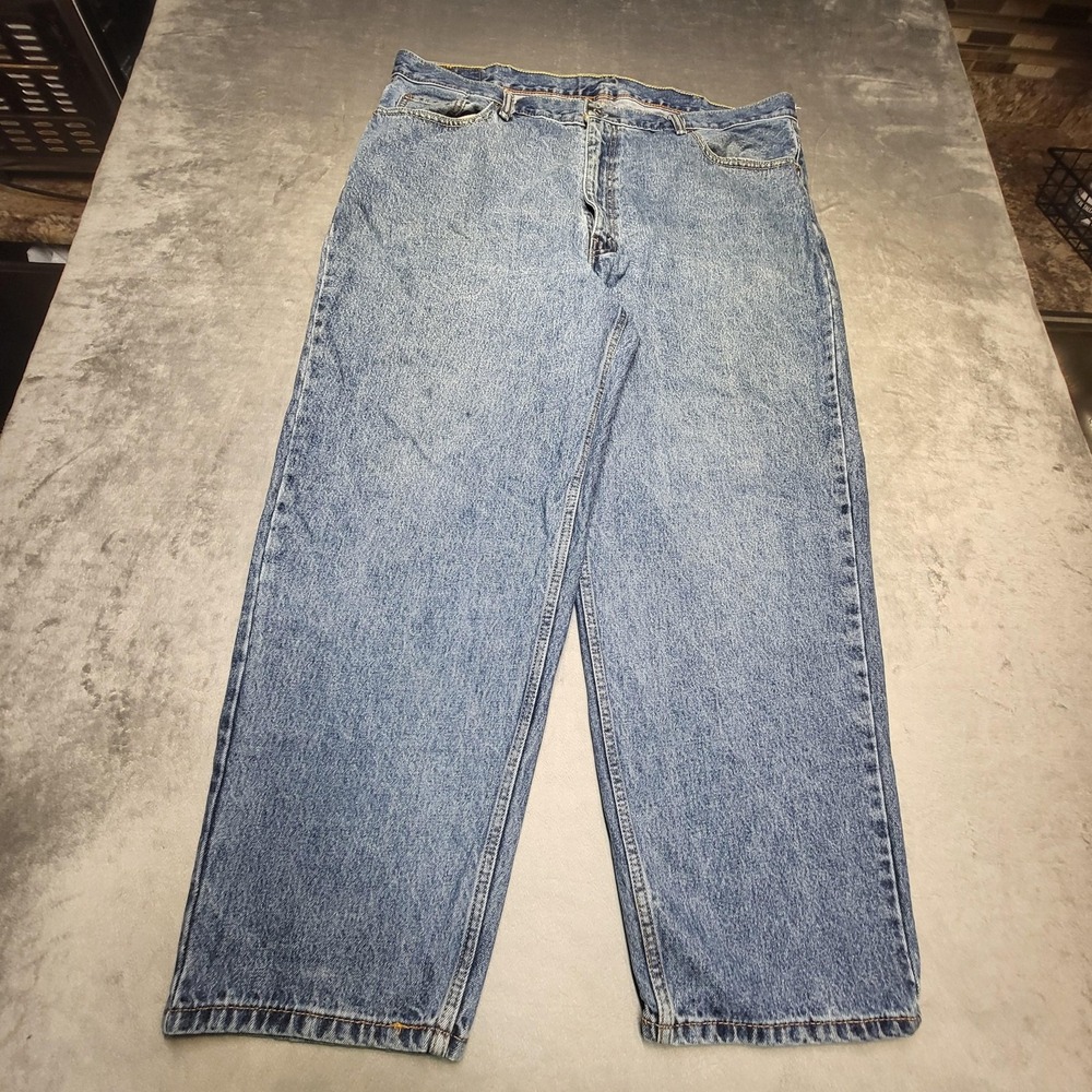 Levi's 560 Jeans Mens 44x30 Blue Straight Relaxed Light Wash Denim Five-Pocket